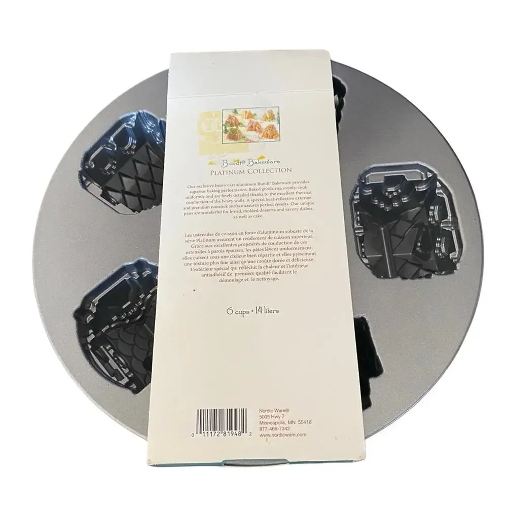 Nordic Ware Cozy Village Baking Pan Bundt Platinum Collection